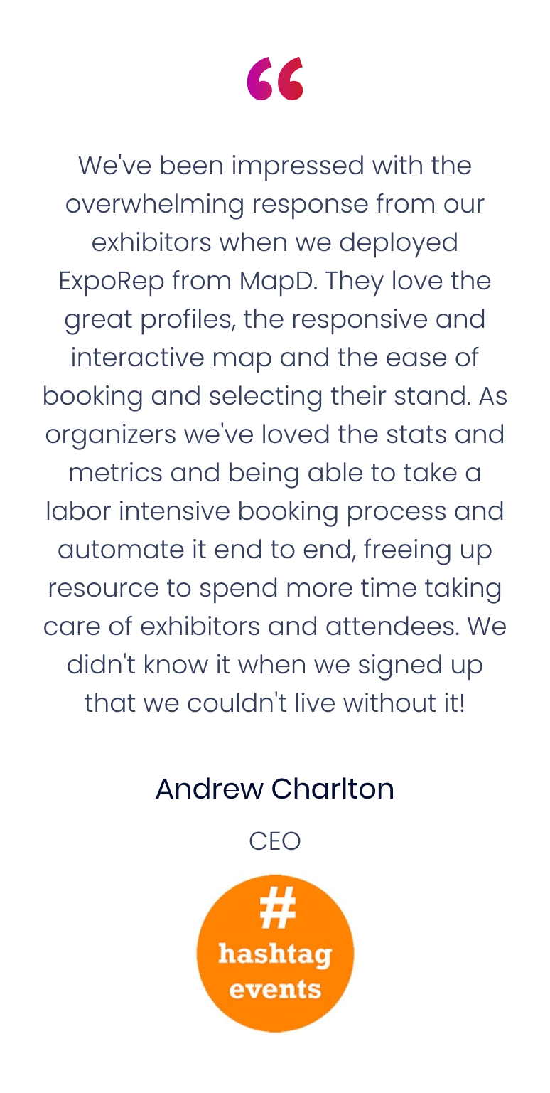 Hashtag events testimonial